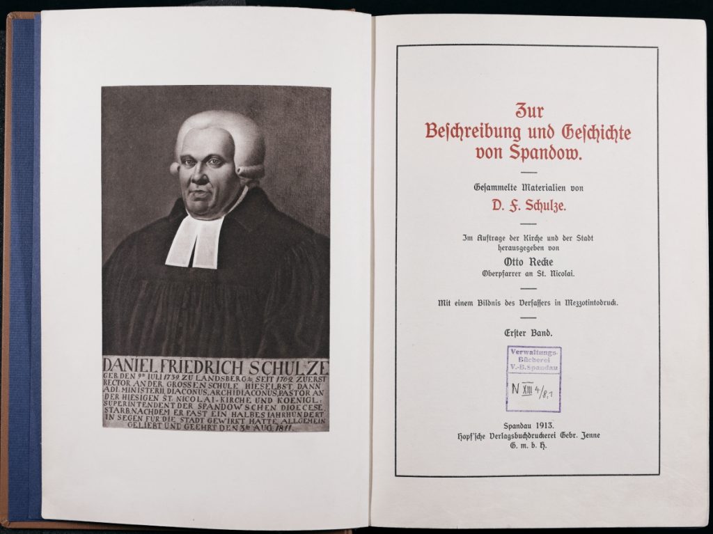 D.F. Schultze, Beschreibung und Geschichte von Spandau, 1913