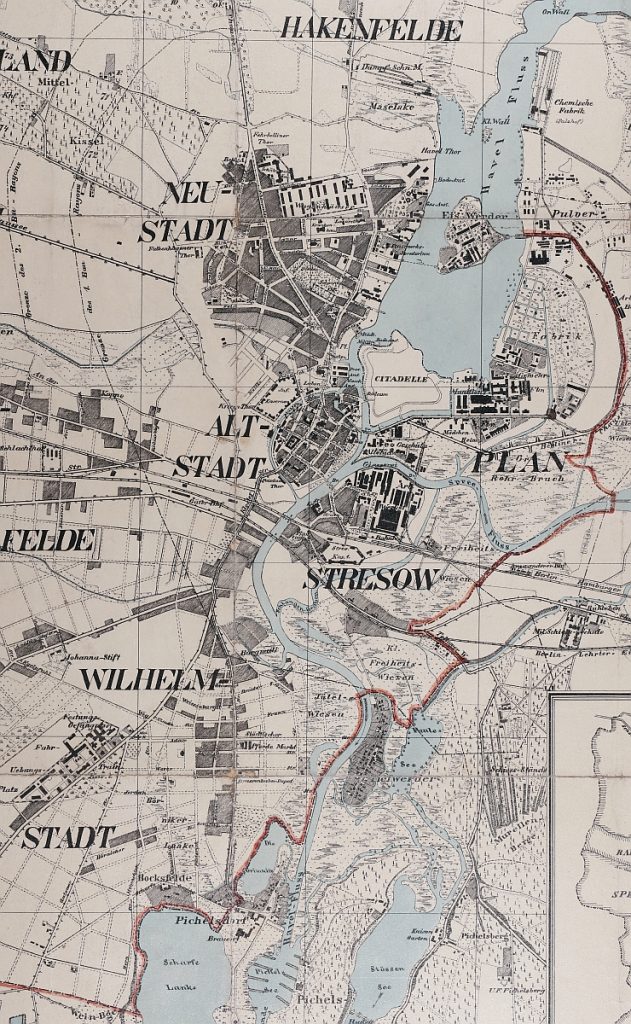 Karte von Spandau, 1897
