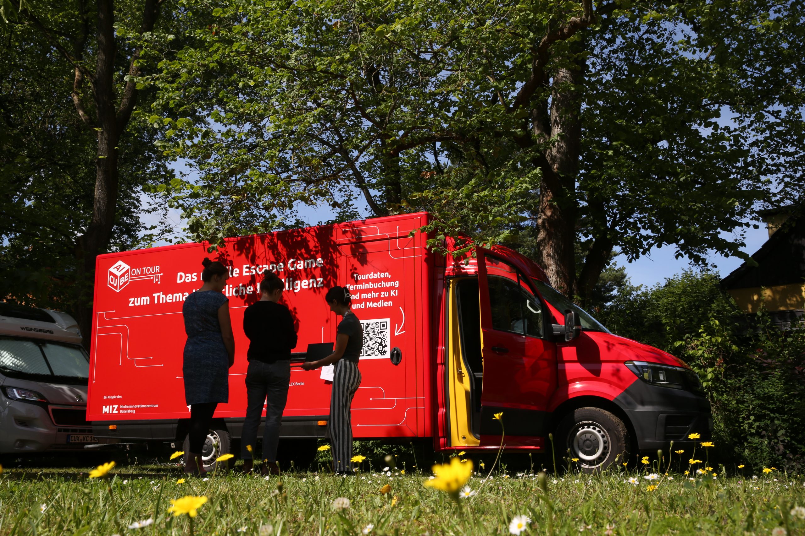 Mobiles KI-Escape-Game AI.CUBE on tour © MIZ Babelsberg